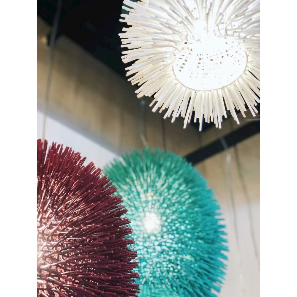 Urchin 1-Lt Pendant - Aqua Velvet. Picture 4