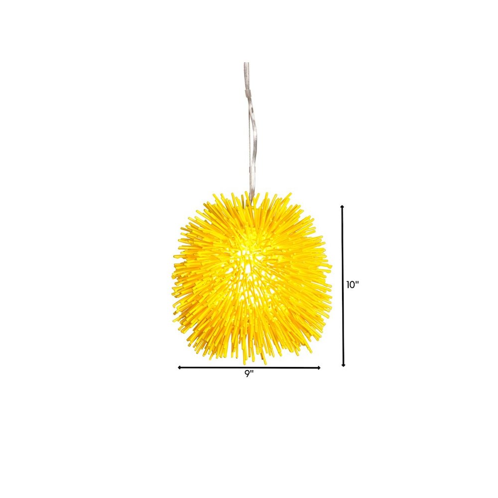 Urchin 1-Lt Mini Pendant - Un-Mellow Yellow. Picture 2