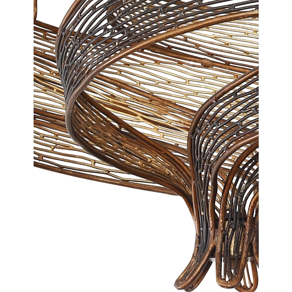 Flow 6-Lt Chandelier - Hammered Ore. Picture 4