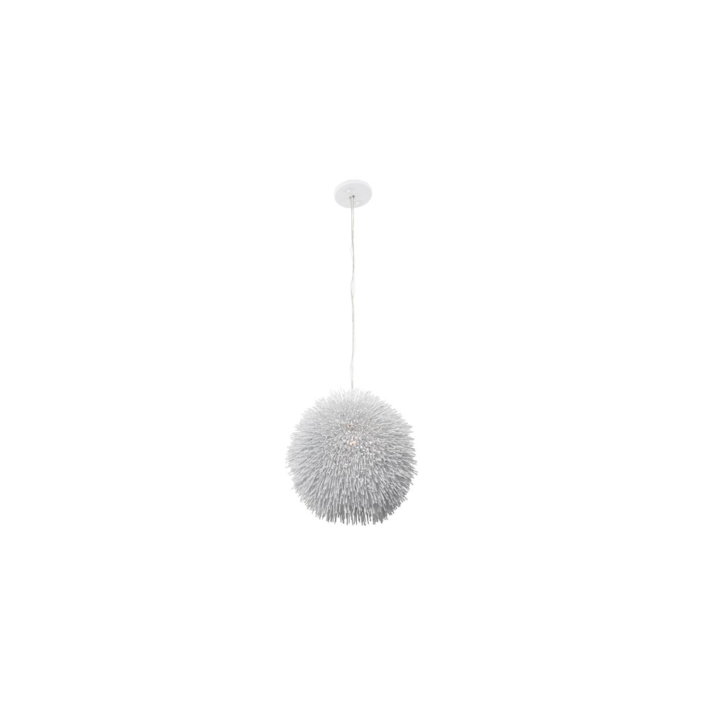 Urchin 1-Lt Pendant - White. Picture 1