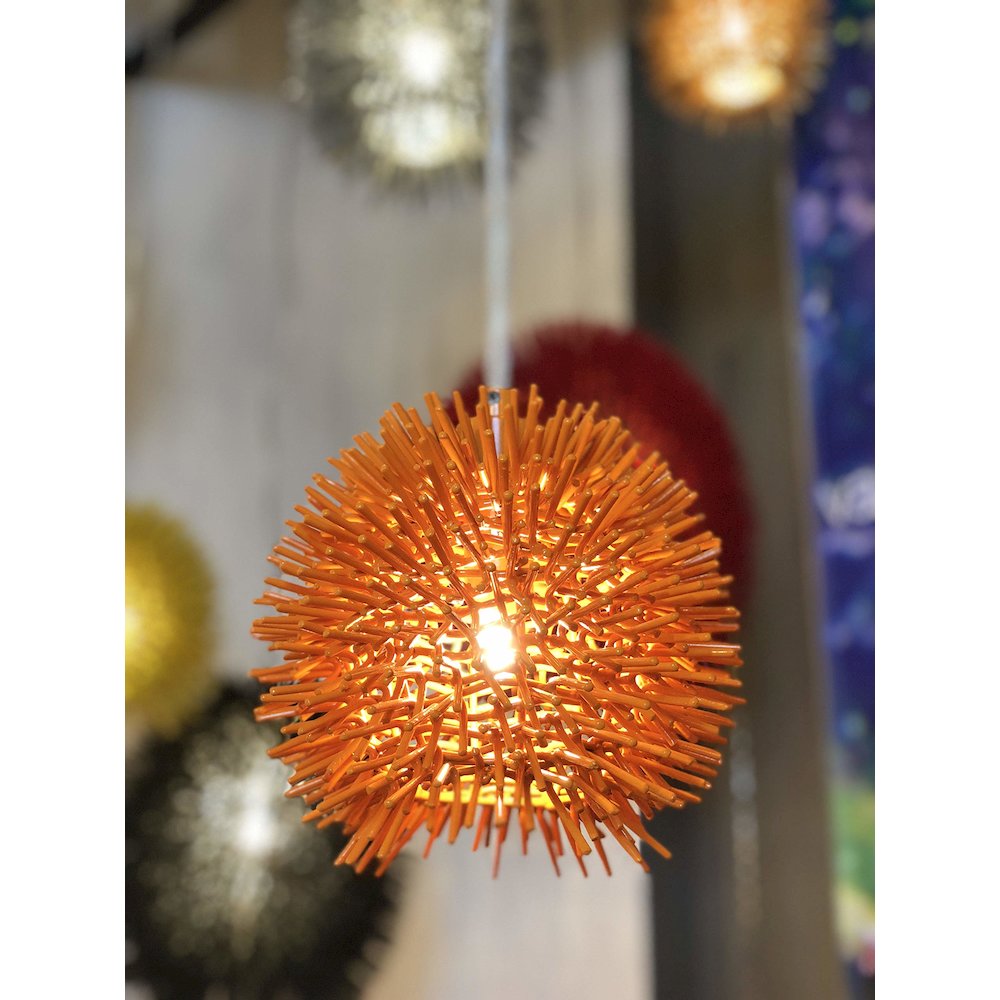 Urchin 1-Lt Mini Pendant - Electric Pumpkin. Picture 2