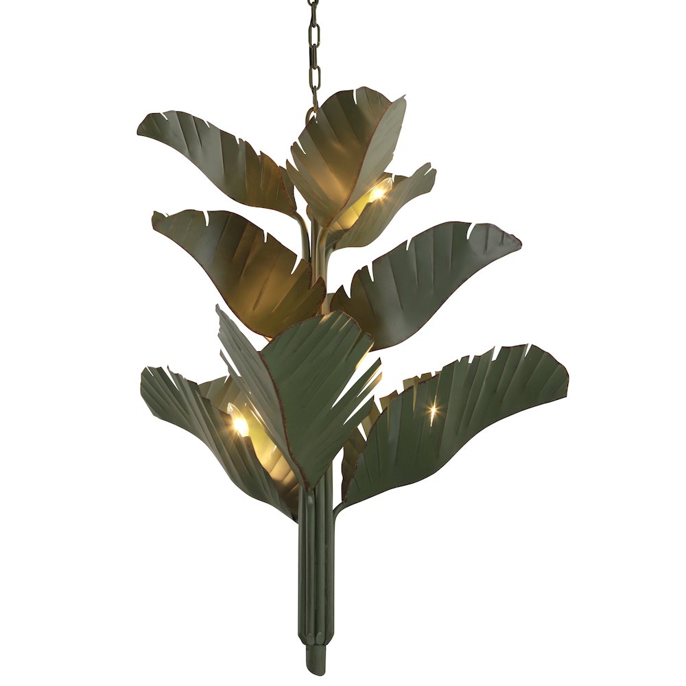 Banana Leaf 9-Lt Chandelier. Picture 1