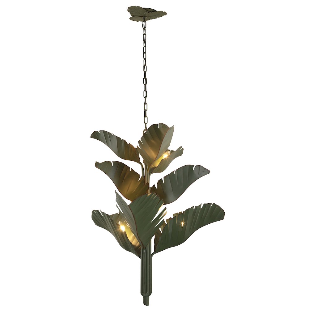 Banana Leaf 9-Lt Chandelier. Picture 2