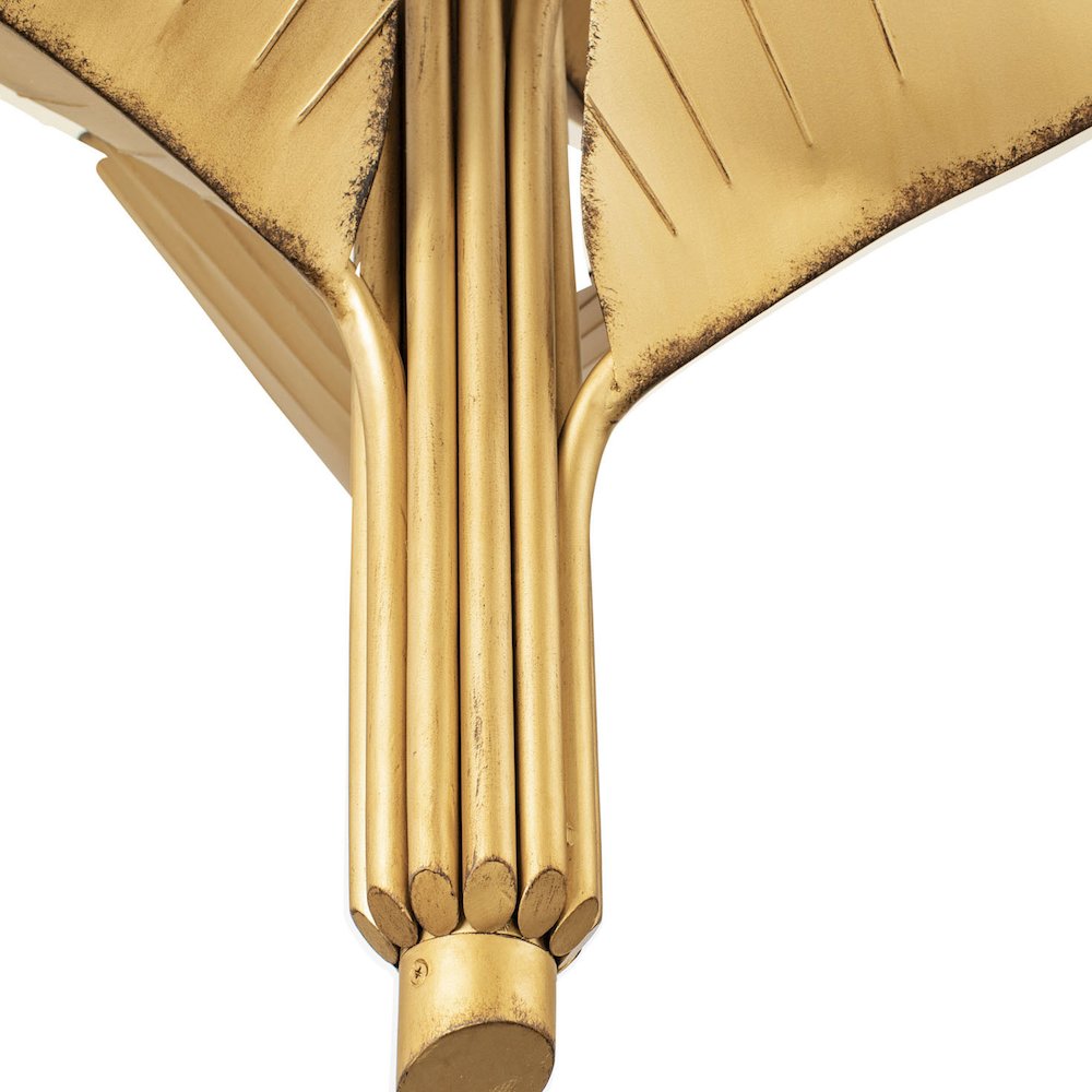 Banana Leaf 12-Lt Chandelier - Gold. Picture 5