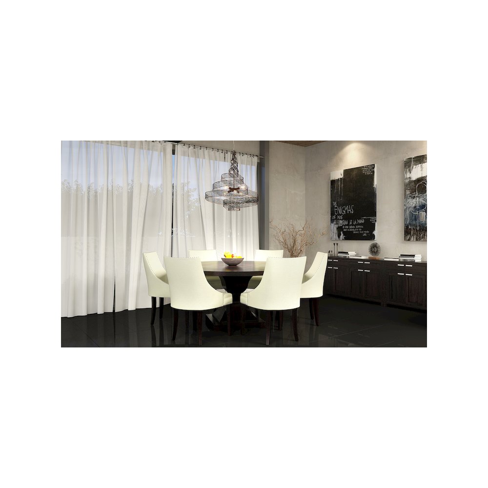 Flow 6-Lt Chandelier - Hammered Ore. Picture 8