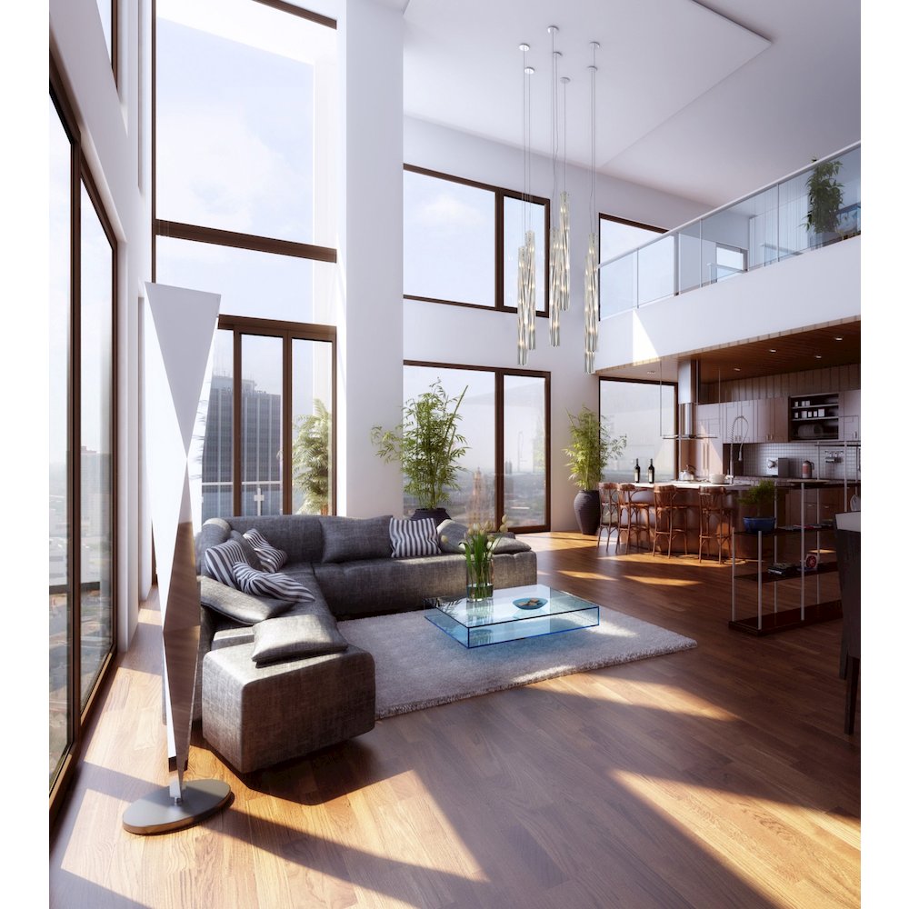 Chroman Empire 5-Lt Tall Cylinder Pendant - Chrome. Picture 2