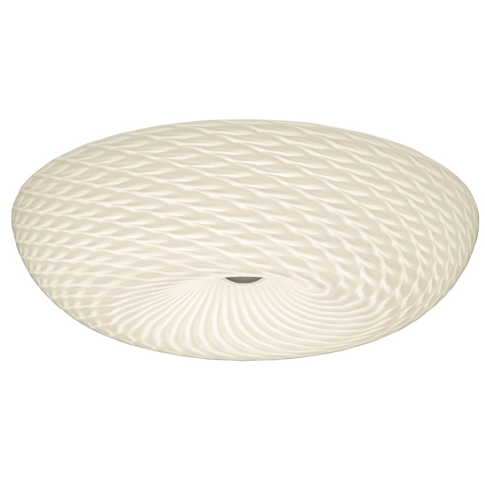 Swirled 3-Lt Large Flush Mount - French Feather. Picture 1