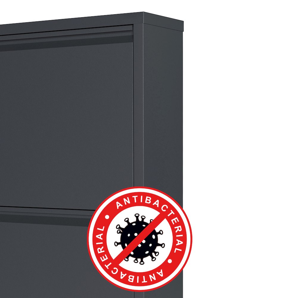 Antibacterial 4 Tier metal shoe cabinet without holes. Picture 3