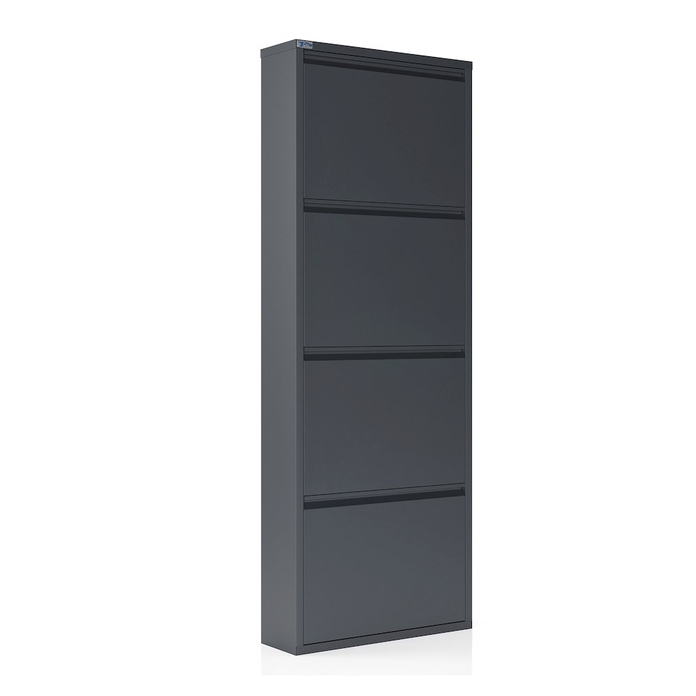 Antibacterial 4 Tier metal shoe cabinet without holes. Picture 1