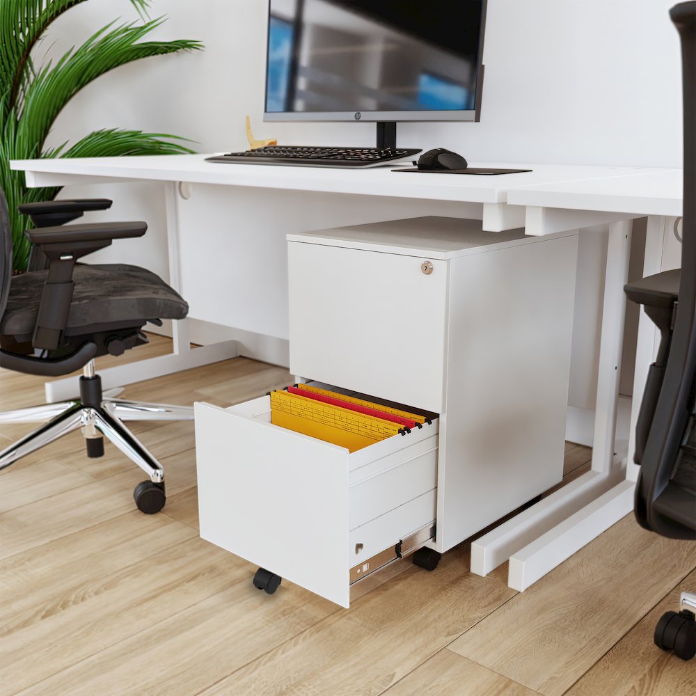 Ceha 2 Drawer Mobile File Cabinet with Lock. Picture 2