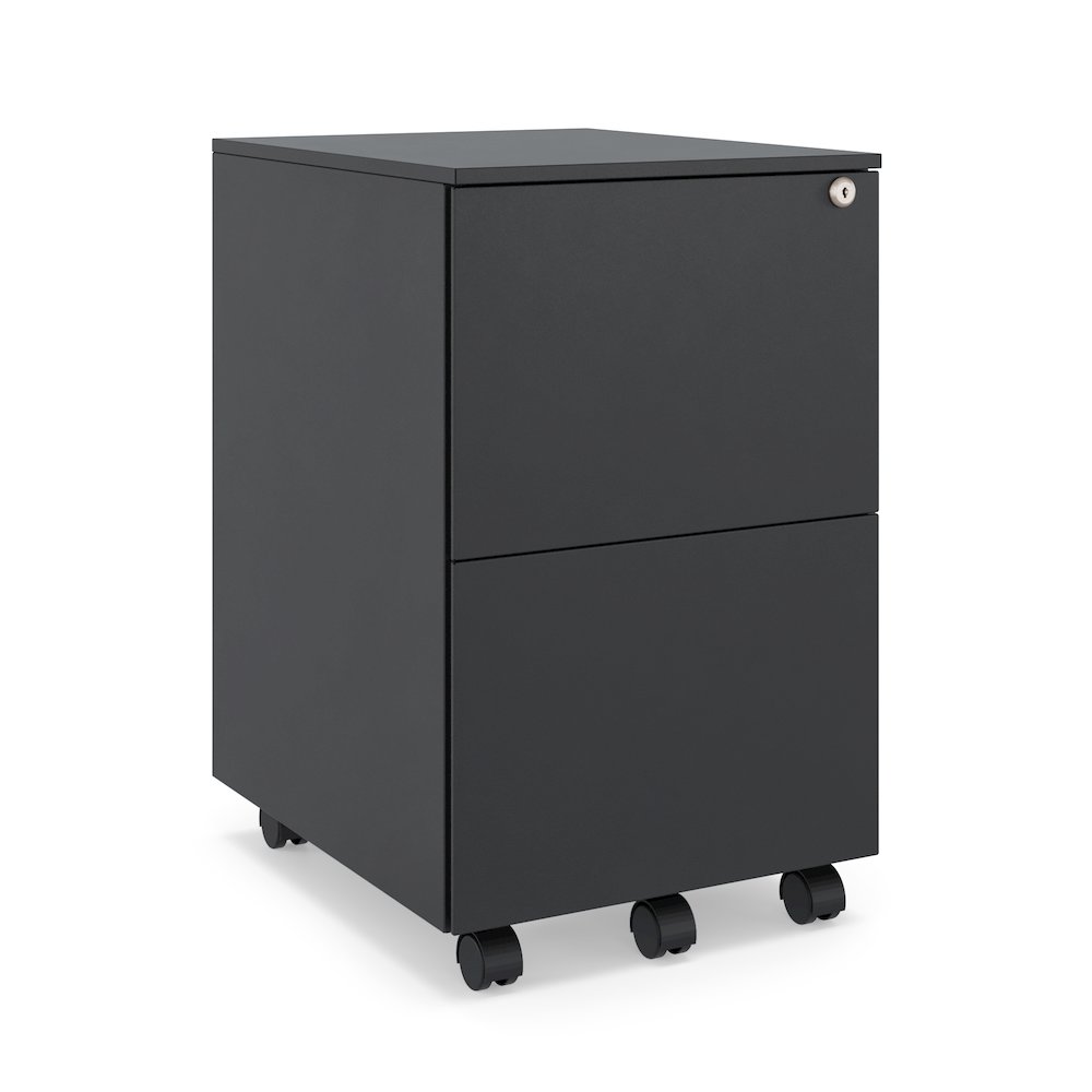 Ceha 2 Drawer Mobile File Cabinet with Lock. Picture 1