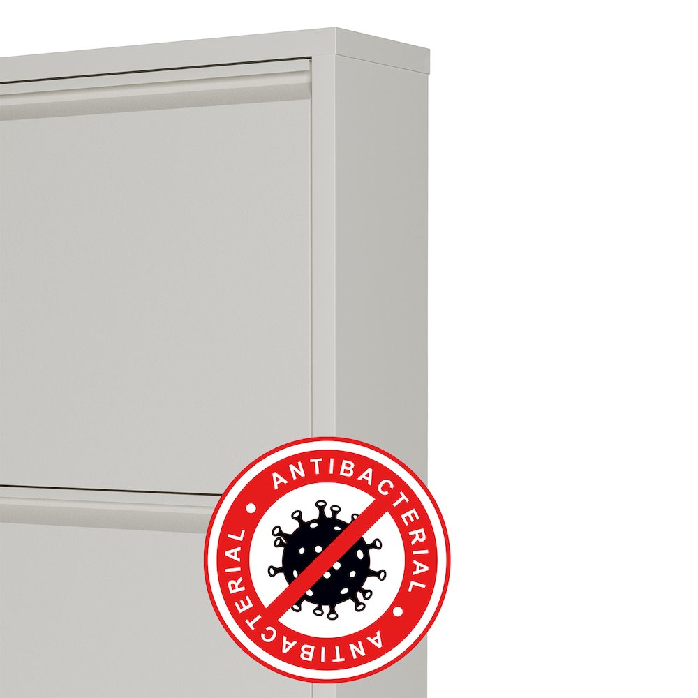 Antibacterial 3 Tier metal shoe cabinet without holes. Picture 3
