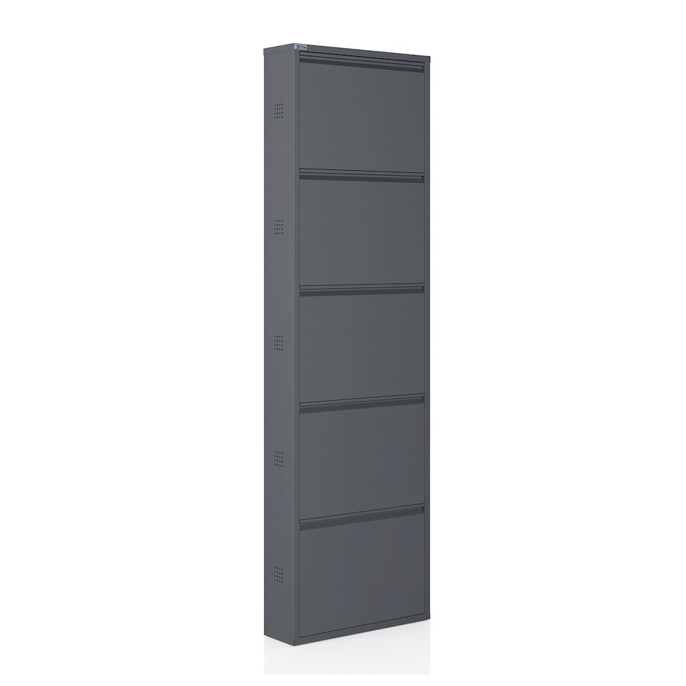 Antibacterial 5 Tier metal shoe cabinet side holes. Picture 1