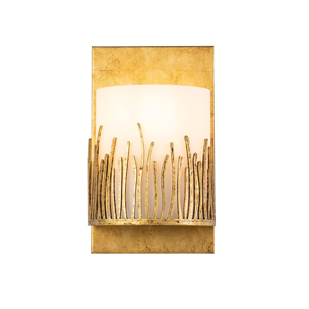 Sawgrass 1 Light Wall Sconce In Distressed Gold. Picture 1