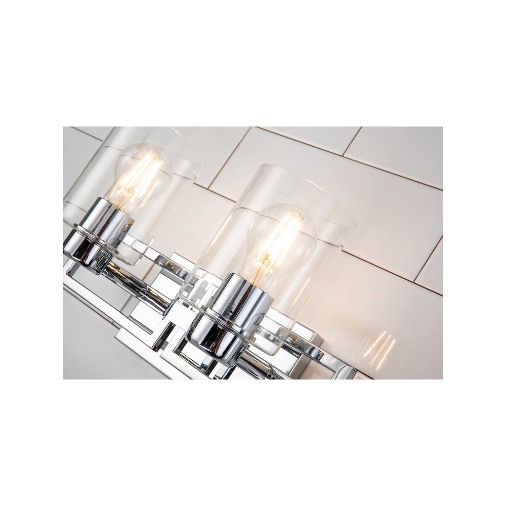 Estes 2 Light Bath Vanity In Polished Chrome. Picture 3