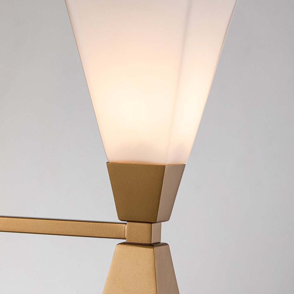 Bowtie 3 Light Bath Bar in Lacquered Gold. Picture 4