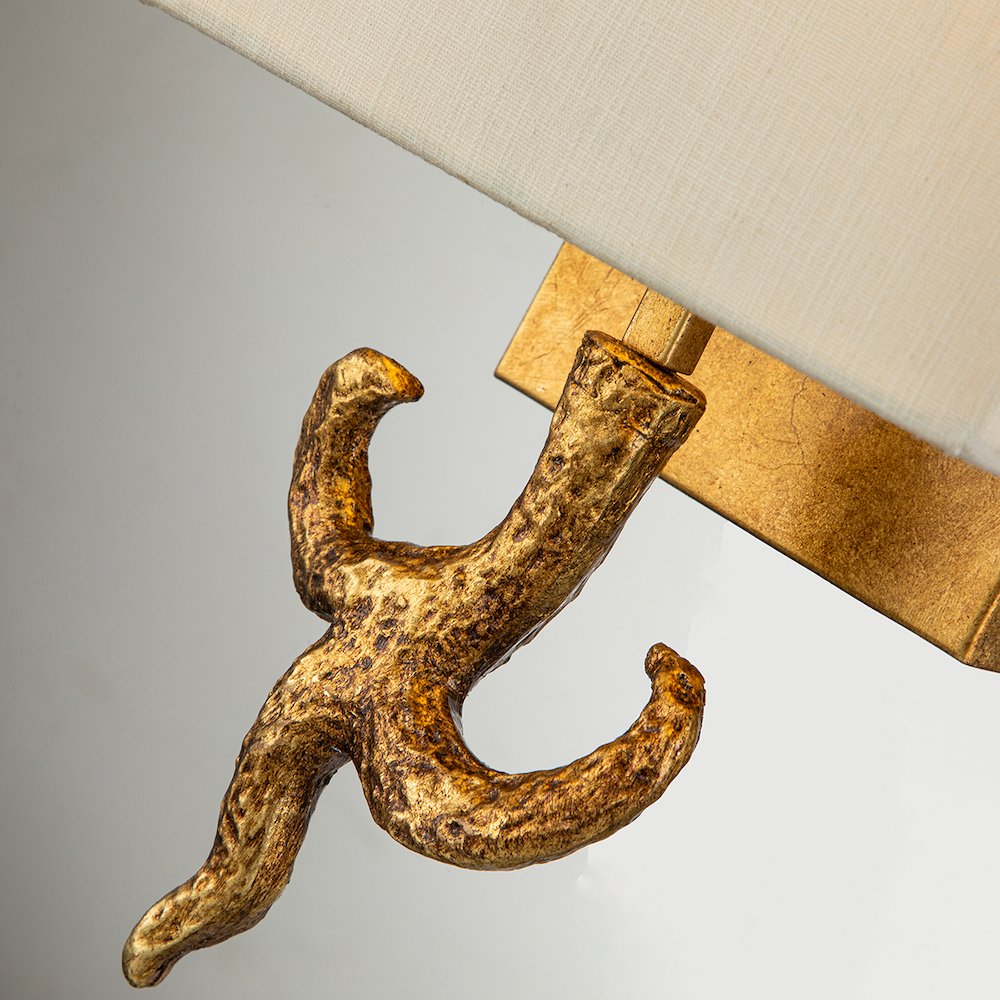 Swirl Large Sconce in Bone. Picture 2
