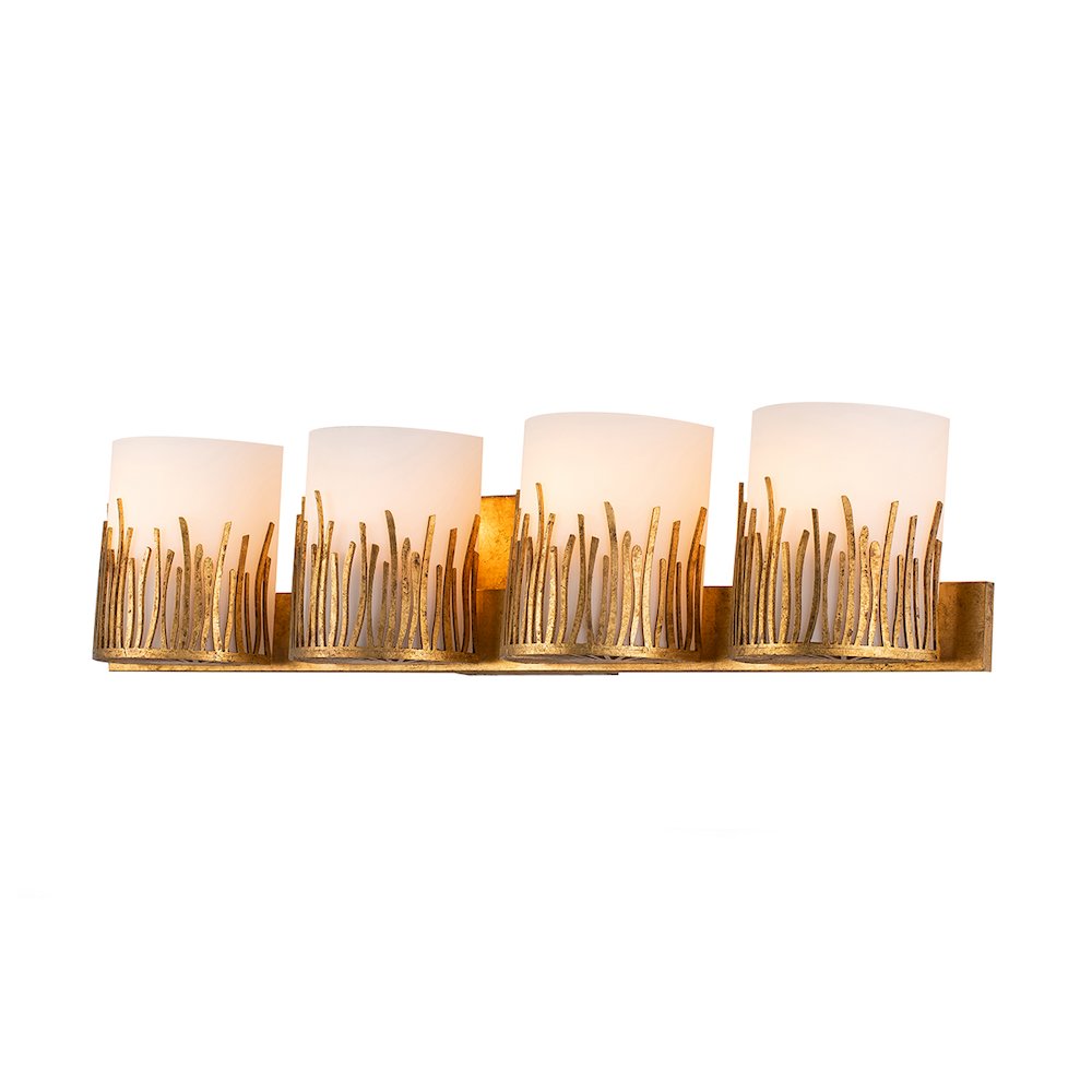 Sawgrass 4 Light Bath Bar In Distressed Gold. Picture 1