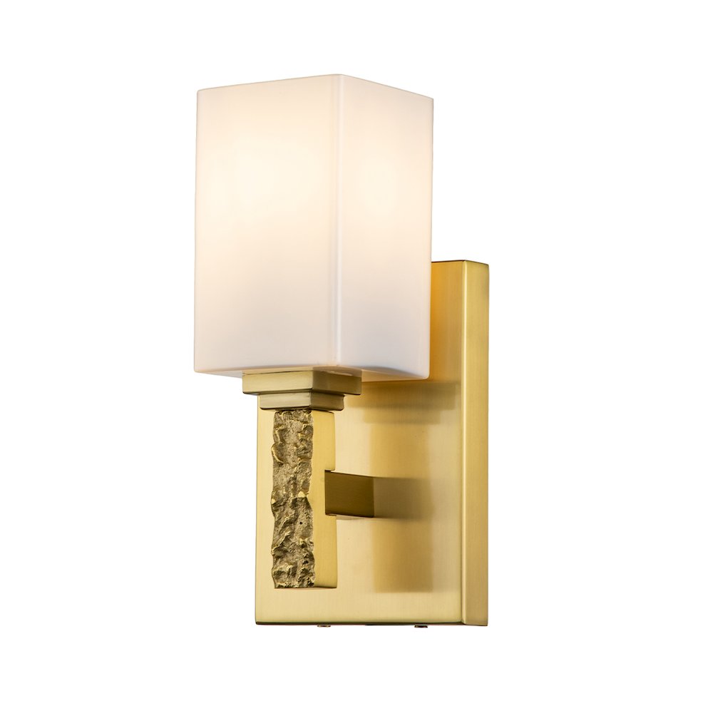 Jack 1 Light Bath Bar in Aged Brass. Picture 1