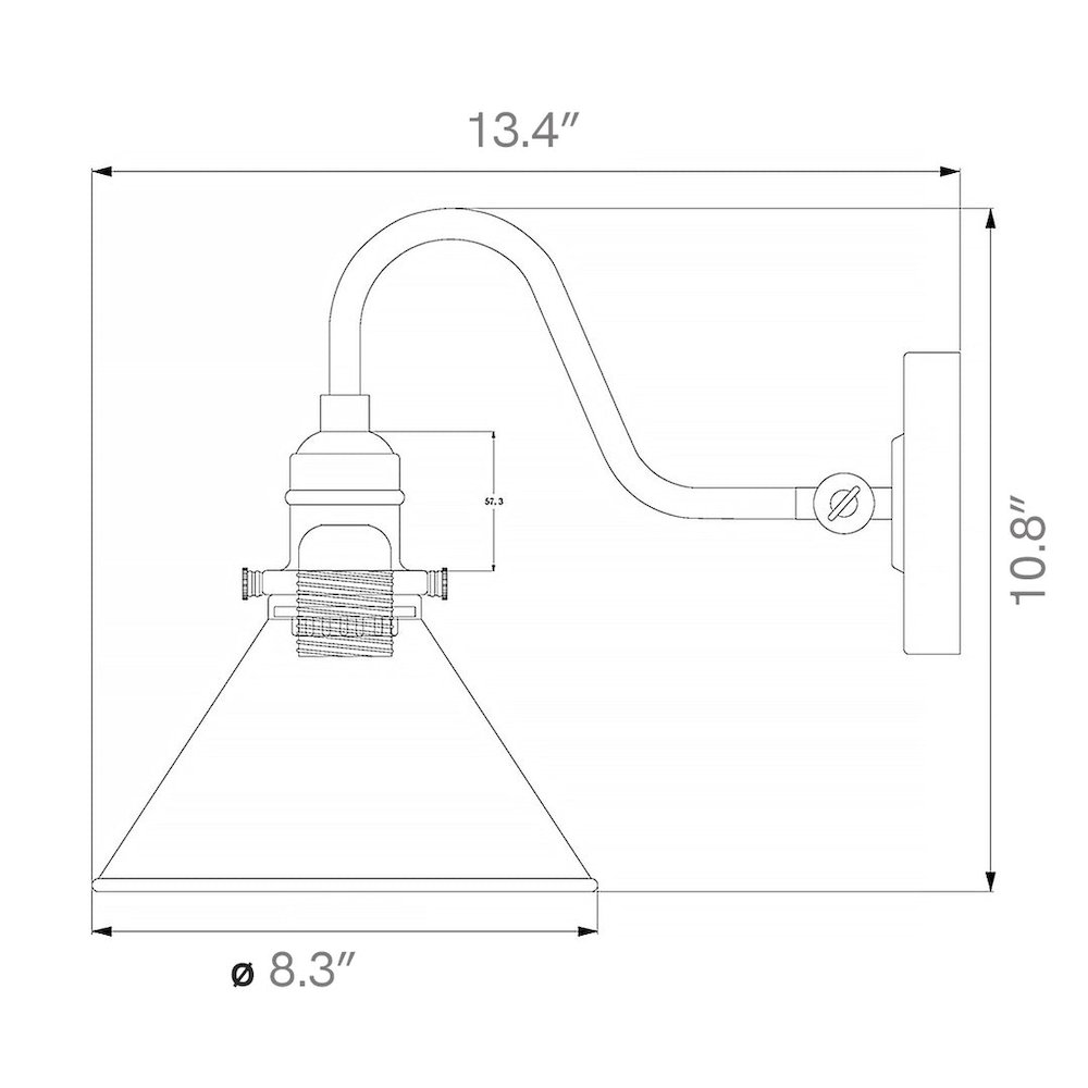 Provence 1 Light Wall Sconce Matte Black. Picture 2
