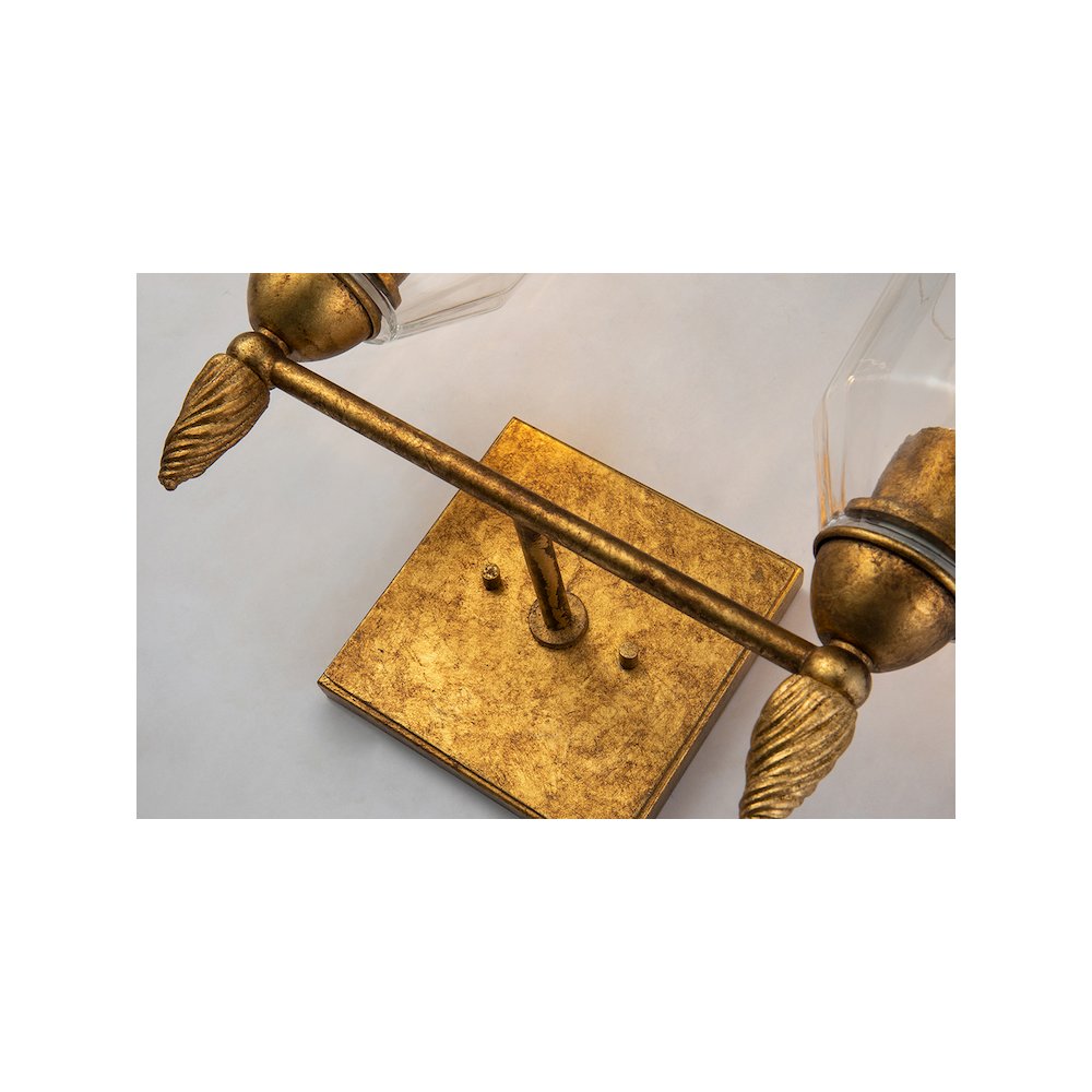 Felice 2 Light Vanity Light In Gold. Picture 3