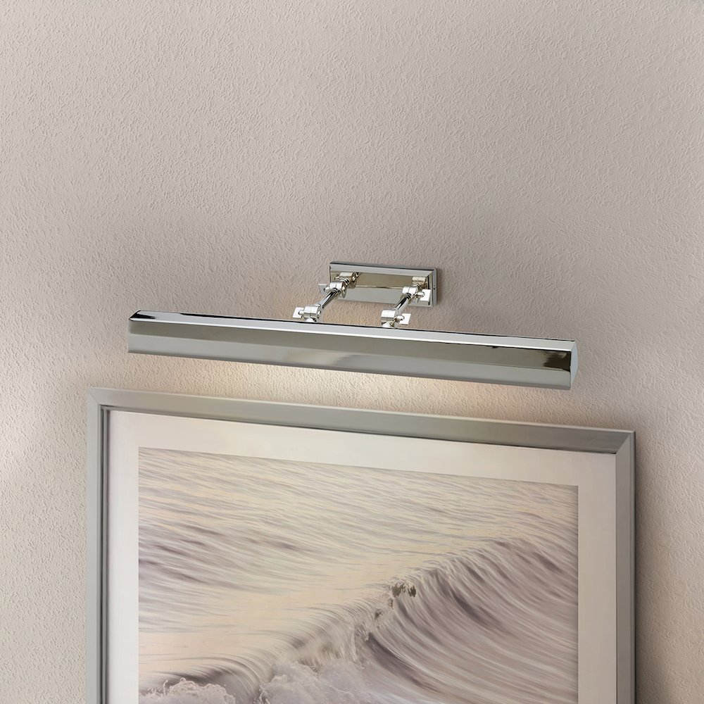 Chawton 2 Light Large Picture Light in Polished Nickel. Picture 2