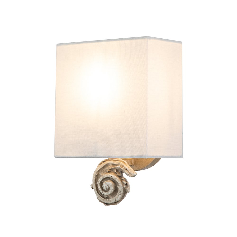 Swirl Small Sconce in Bone Finish. Picture 1