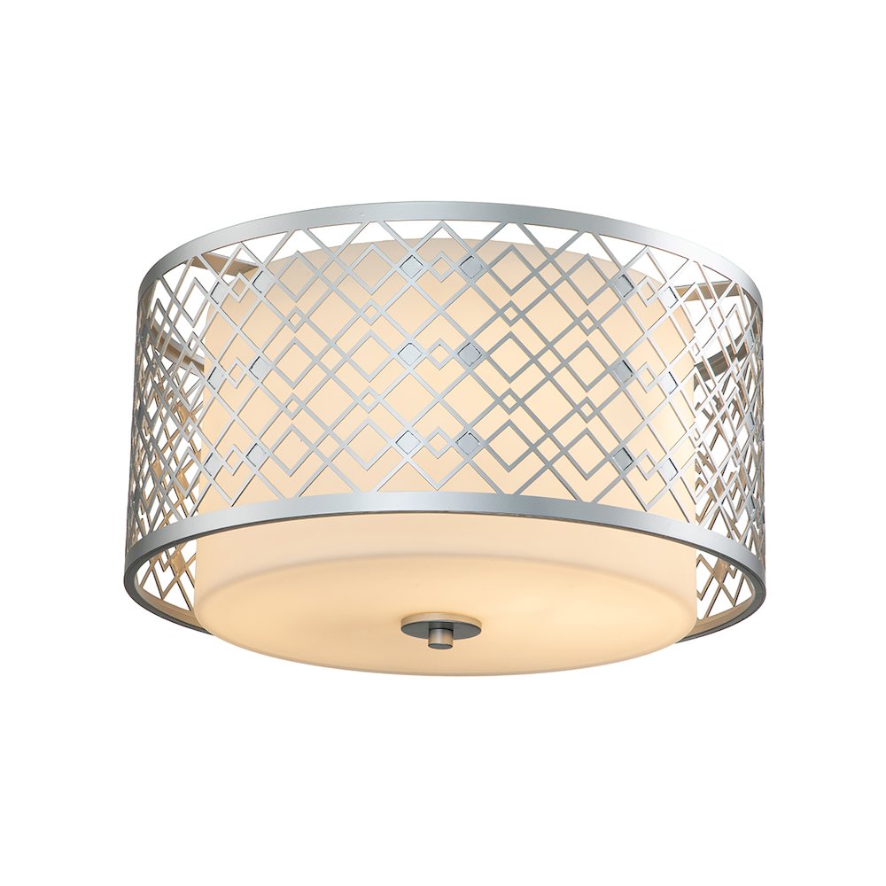 Ziggy Flush Mount in Lacquered Silver. Picture 1
