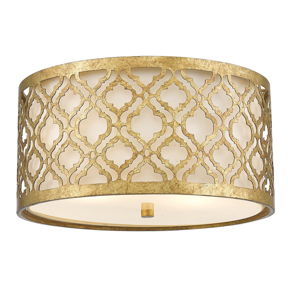 Distressed Gold Arabella Mini Kitchen Pendant convertible to a semi flush. Picture 1