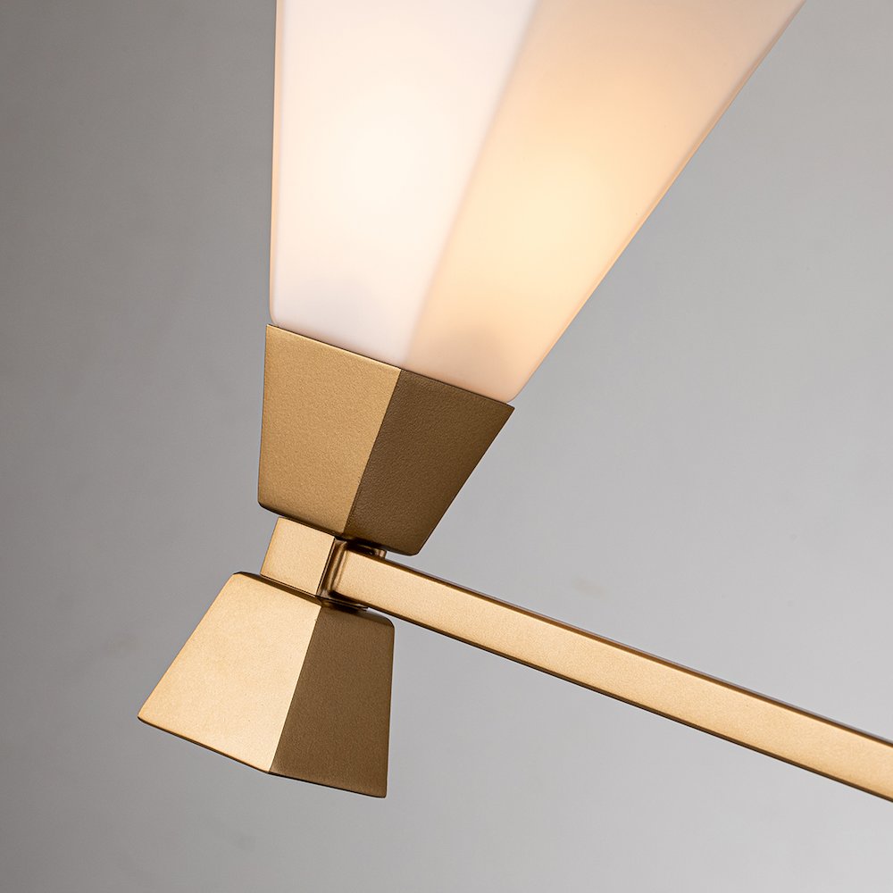 Bowtie 3 Light Bath Bar in Lacquered Gold. Picture 3