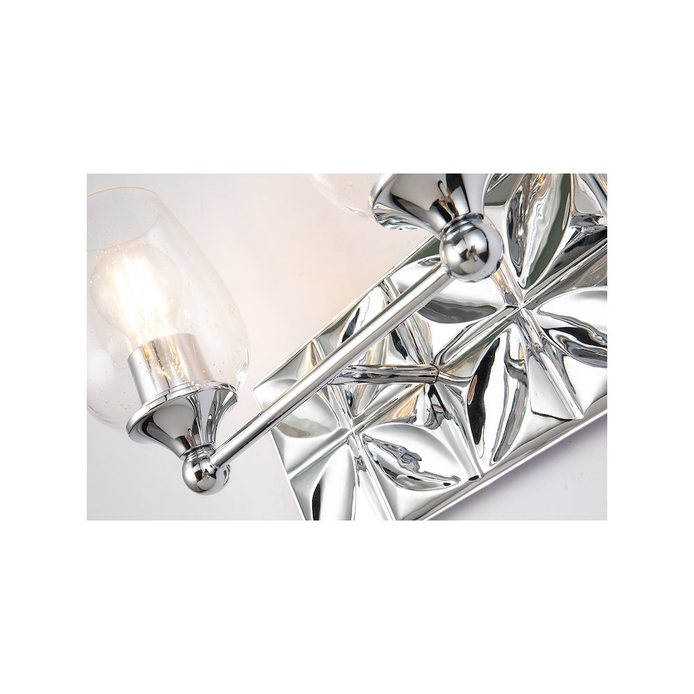 Epsilon Modern 2 Light Bath Vanity in Polished Chrome. Picture 3