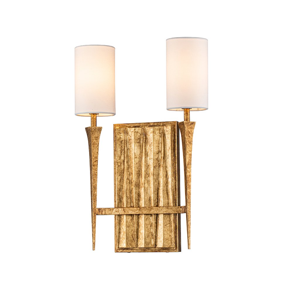 Crest 2 Light Gold Sconce. Picture 1
