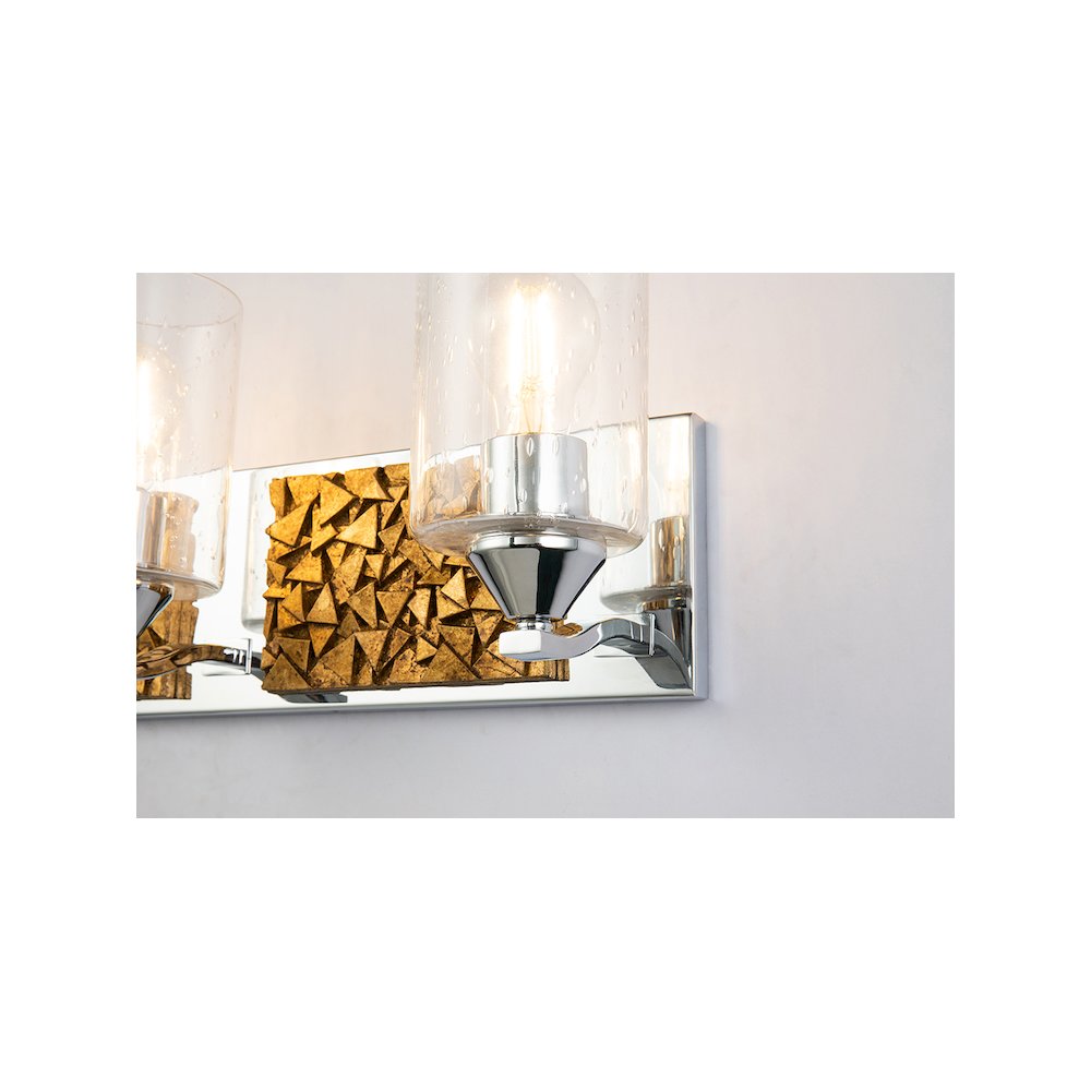 Bocage 4 Light Bath Bar In Polished Chrome And Gold. Picture 4