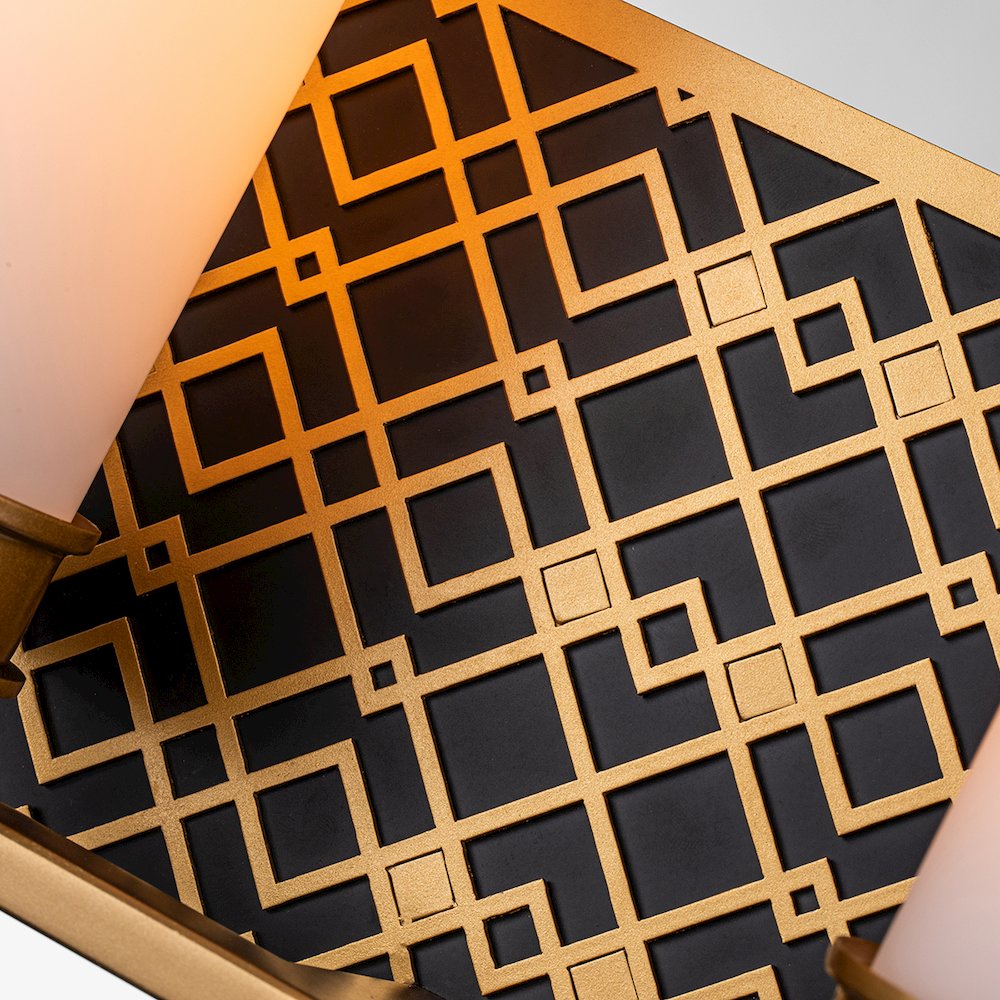 Ziggy 2 Lt Bath Bar in Lacquered Gold. Picture 4