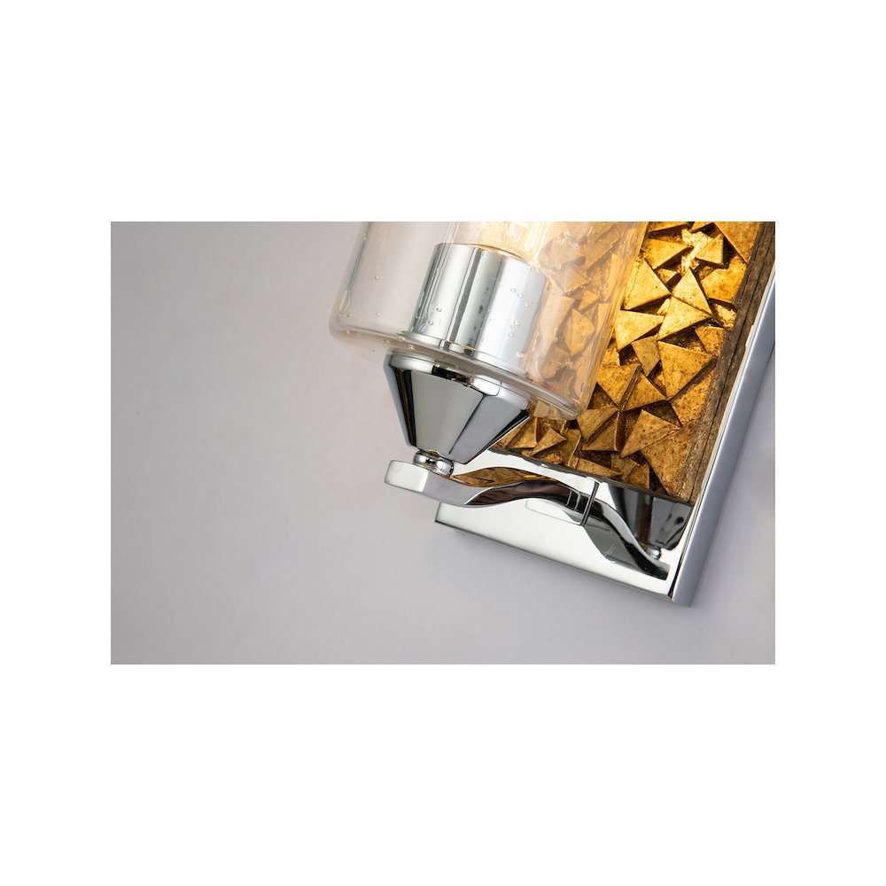 Bocage 1 Light Wall Sconce In Polished Chrome And Gold. Picture 4