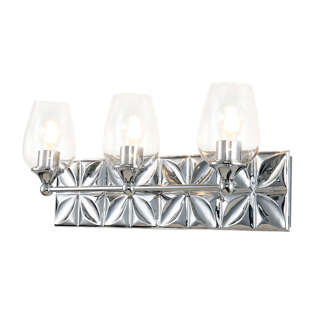 Epsilon Modern 3 Light Bath Vanity in Polished Chrome. Picture 1