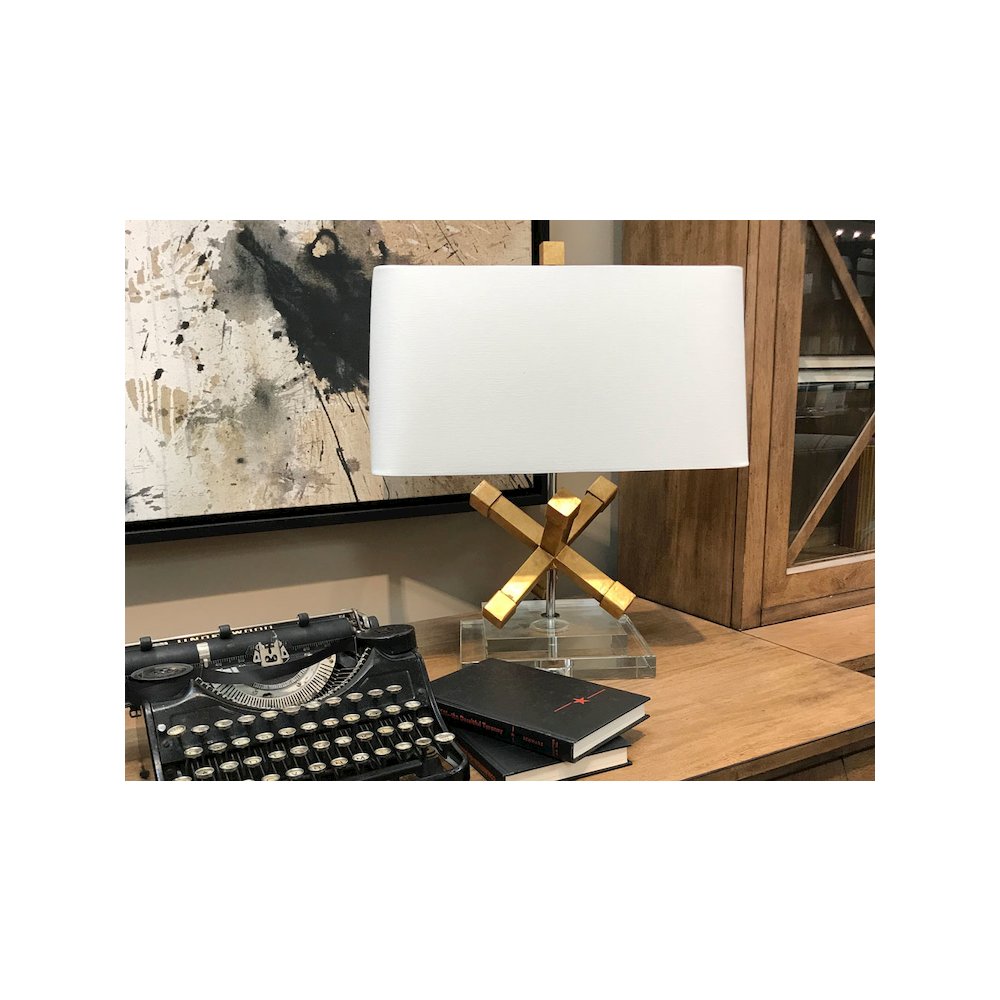 Jackson Square Geometric Accent Table Lamp in Gold. Picture 2