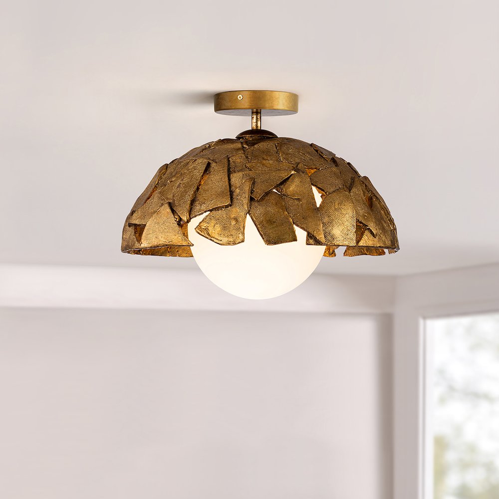 The Mosaic Luxe 15" in Textured Gold. Picture 7