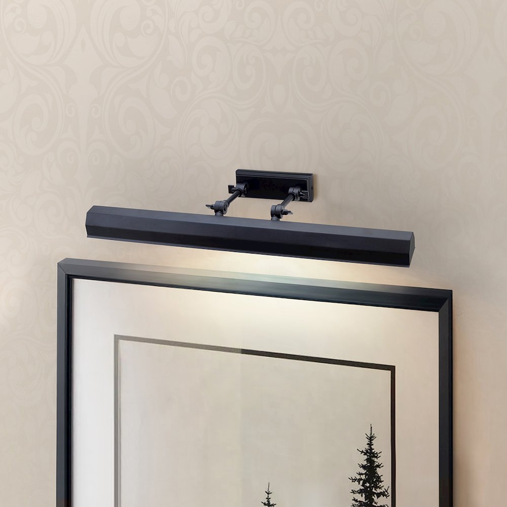 Chawton 2 Light Large Picture Light in Black. Picture 2