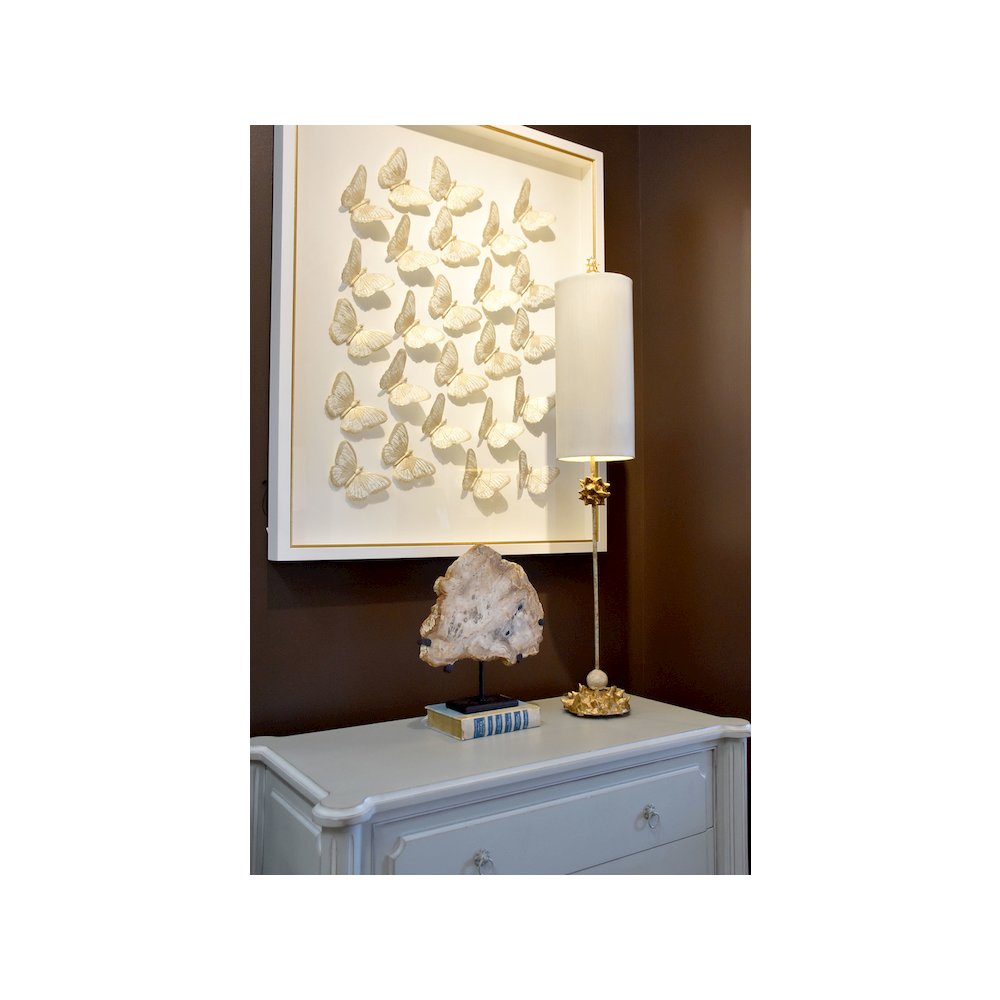 Nettle Tall Large Buffet Table Lamp Distressed Gold by Lucas Mckearn. Picture 2