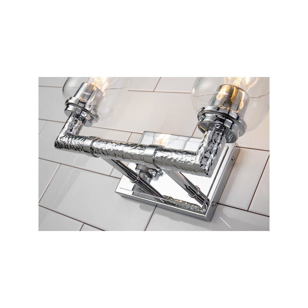 Rampart 2 Light Bath Vanity in Polished Chrome. Picture 4