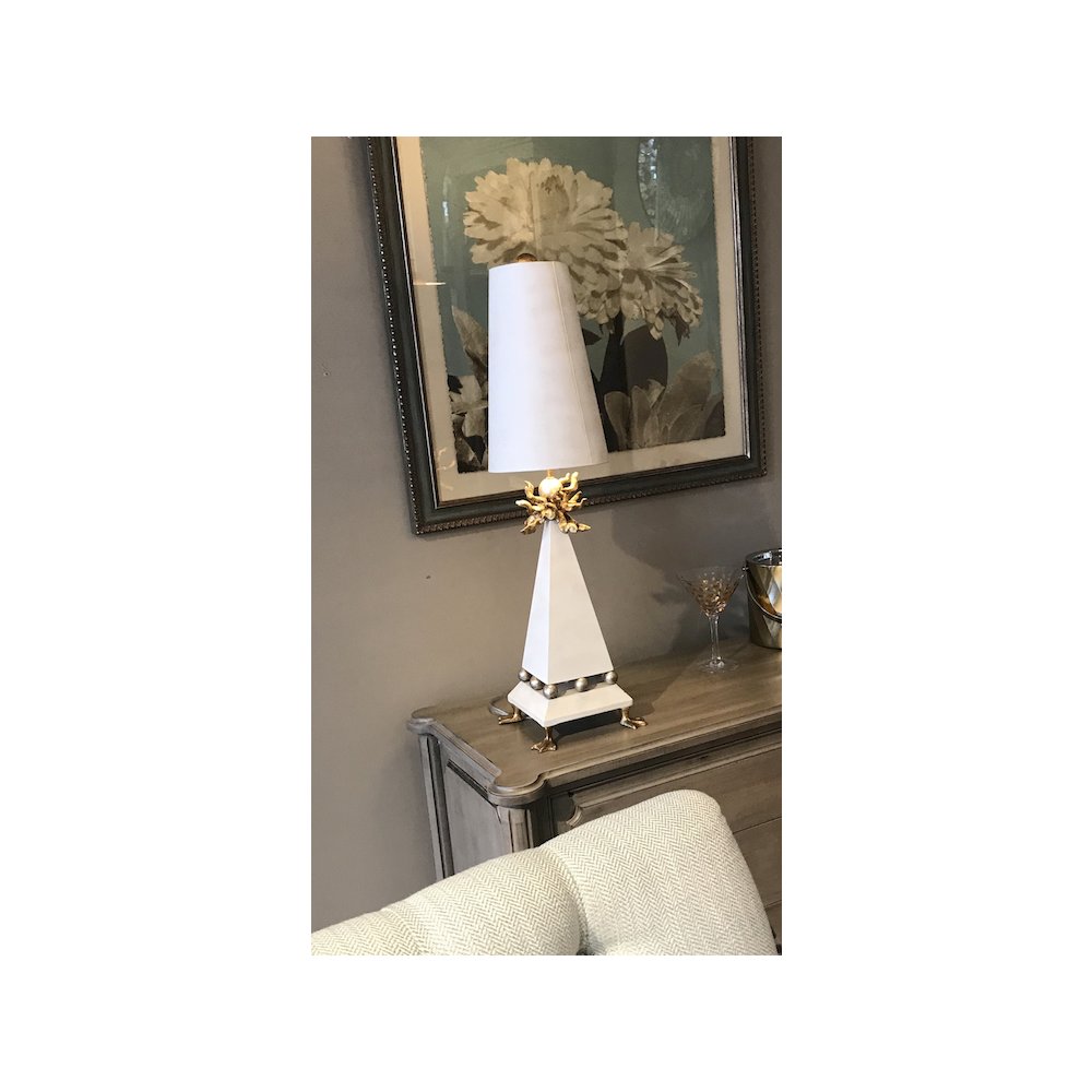 Leda Table Lamp in a Putty Finish. Picture 2