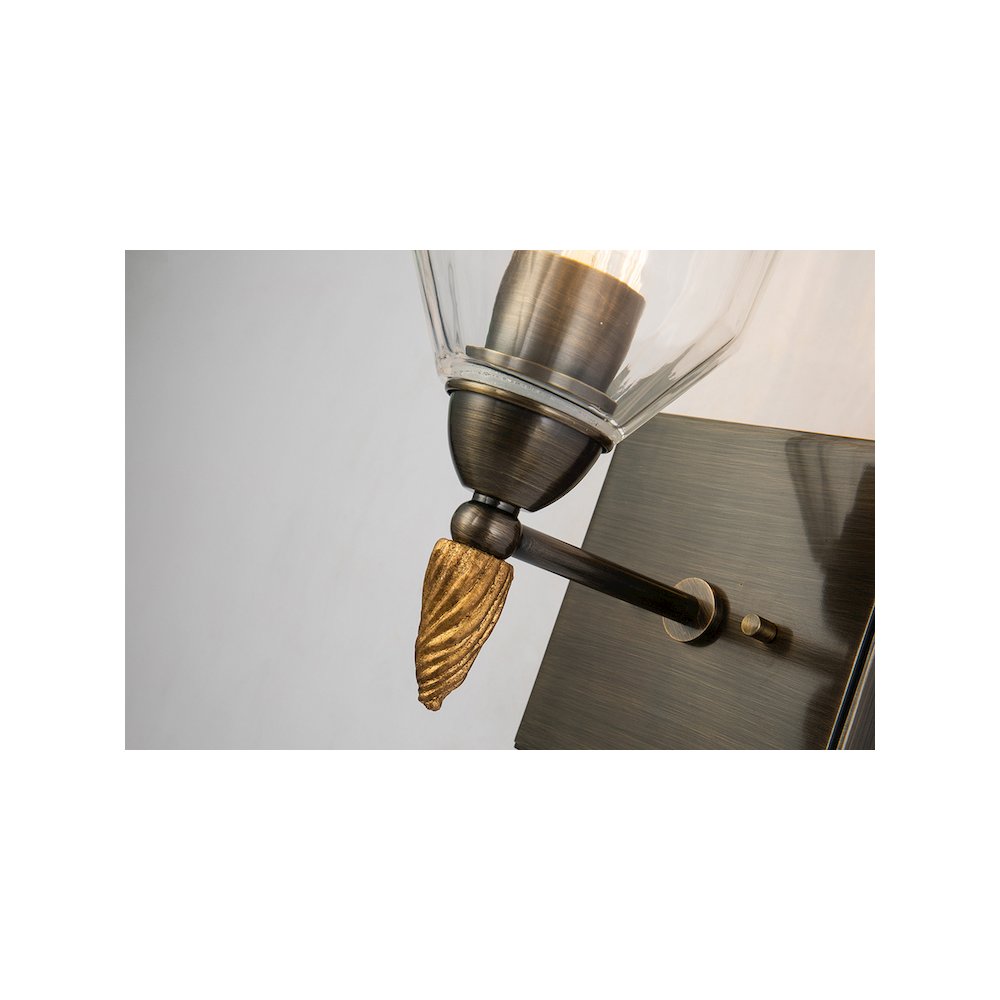 Felice 1 Light Wall Sconce In Dark Bronze With Gold Accents. Picture 3
