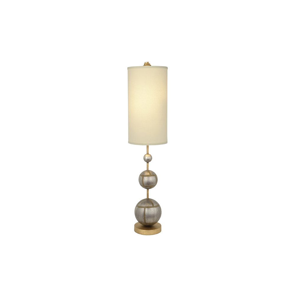 Marie Buffet Table Lamp Classic Orb Shape with Linen Shade. Picture 1