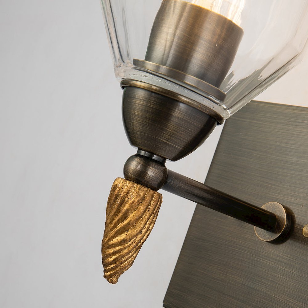 Felice 1 Light Wall Sconce In Dark Bronze With Gold Accents. Picture 3