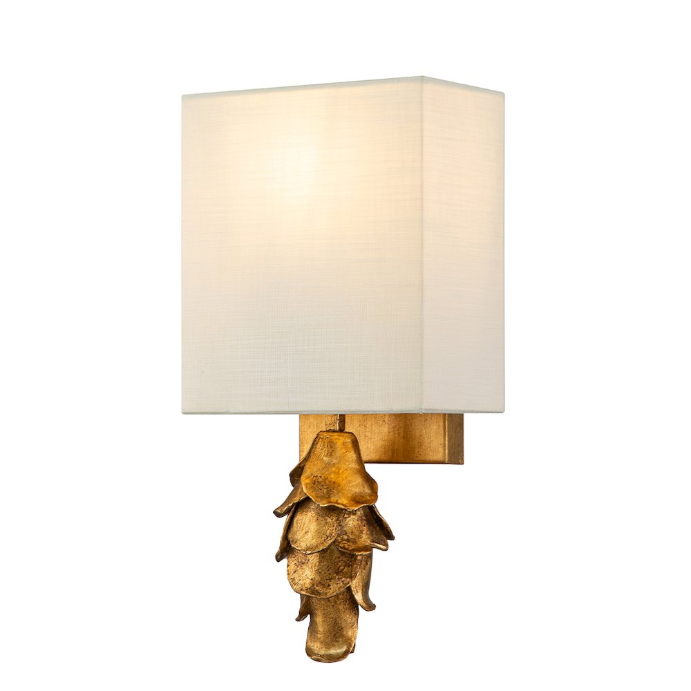 Nicholls Sconce in Gold Leaf. Picture 1