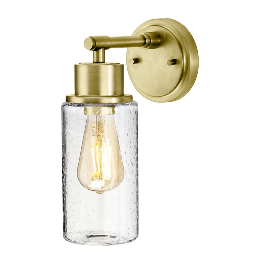 Morvah 1 Light Bath Light in Brushed Brass. Picture 1