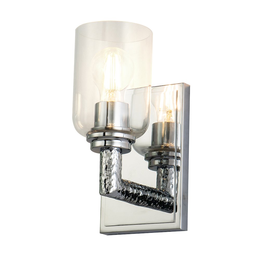Rampart 1 Light Wall Sconce in Polished Chrome. Picture 1
