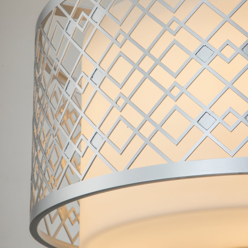 Ziggy Flush Mount in Lacquered Silver. Picture 3