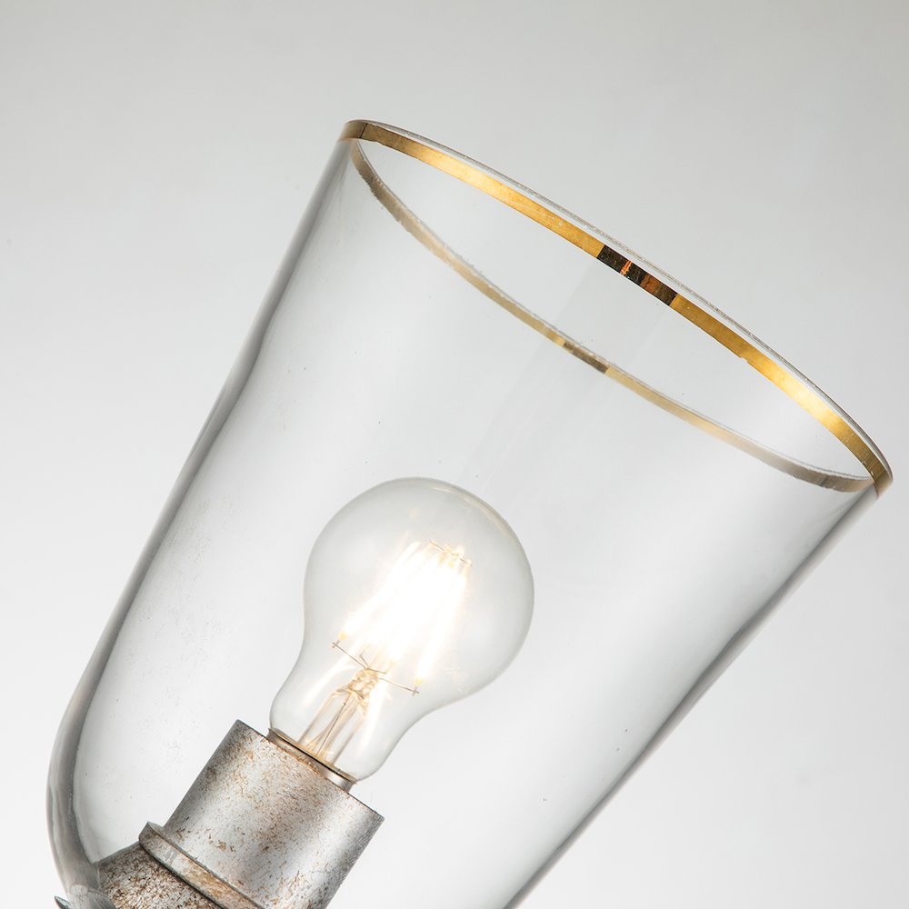 Staring 1 Light Sconce in Silver Leaf. Picture 4